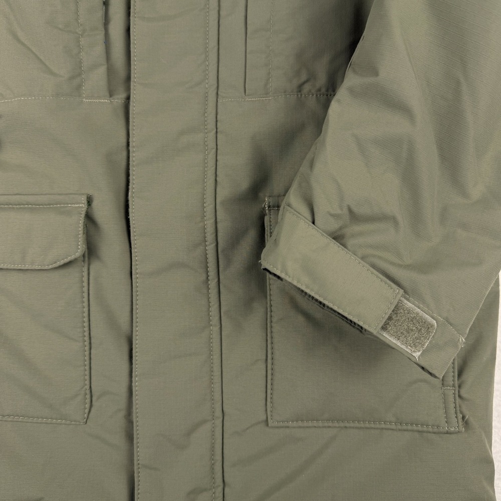 COLUMBIA Hooded Parka Jacket Youth XS 6/7 Green Plaid Lining Winter Coat NEW - Picture 4 of 12